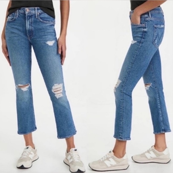 MOTHER Denim - Mother The Insider Ankle Jeans in Bloom And Doom Medium Wash Size 24 Preppy